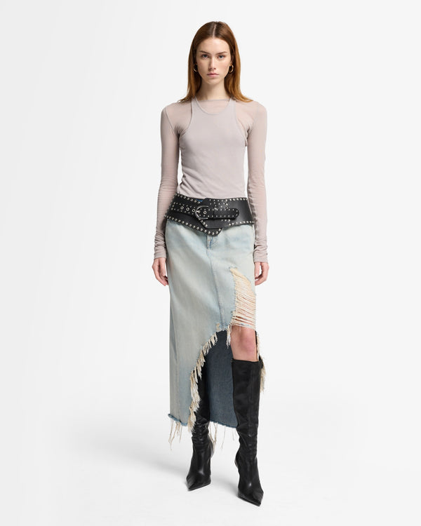 7 For All Mankind MANKIND Denim Midi Skirt Skirts