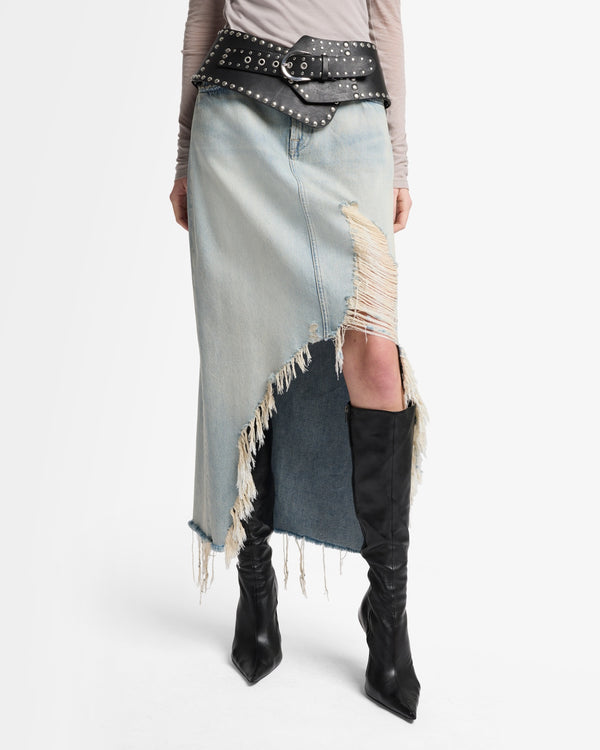 7 For All Mankind MANKIND Denim Midi Skirt Skirts