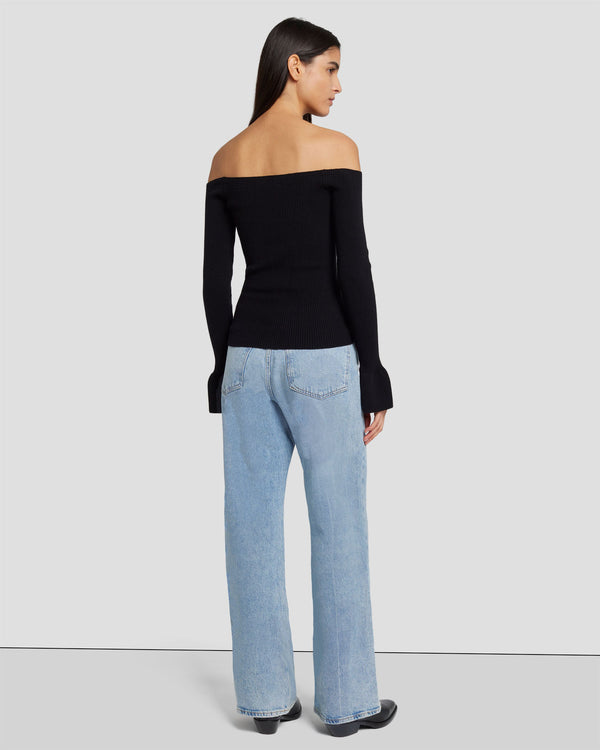 7 For All Mankind Off Shoulder Sweater Sweaters