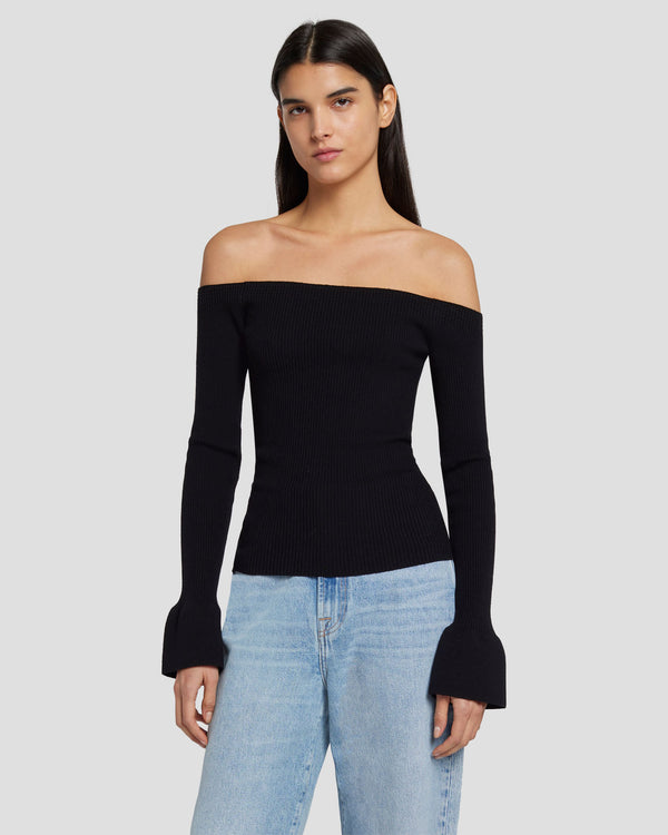7 for all mankind Off Shoulder Sweater Sweaters
