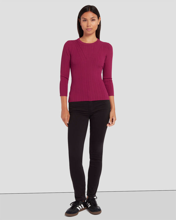 7 For All Mankind Open Back Knit Top Tops