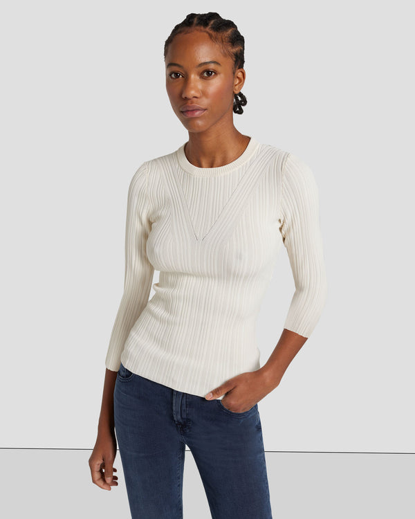 7 for all mankind Open Back Knit Top Tops