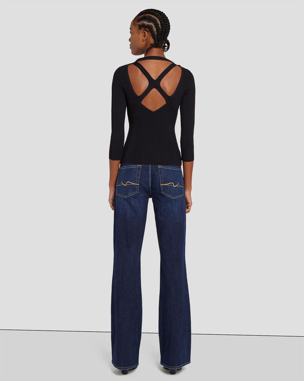 7 For All Mankind Open Back Knit Top Tops