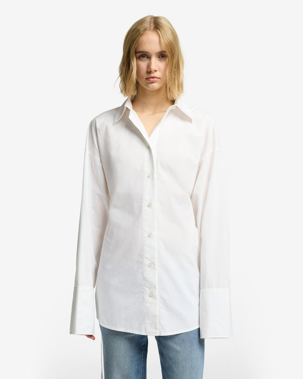7 For All Mankind Open Back Poplin Shirt Tops