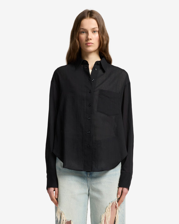 7 For All Mankind Oversize Button Down Shirt Tops