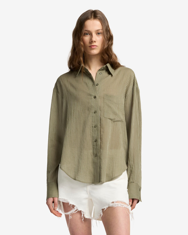 7 For All Mankind Oversize Button Down Shirt Tops