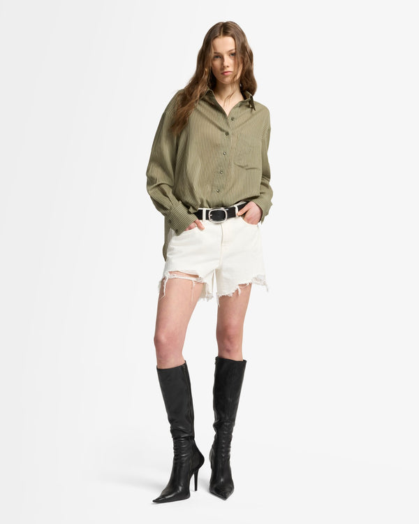 7 For All Mankind Oversize Button Down Shirt Tops