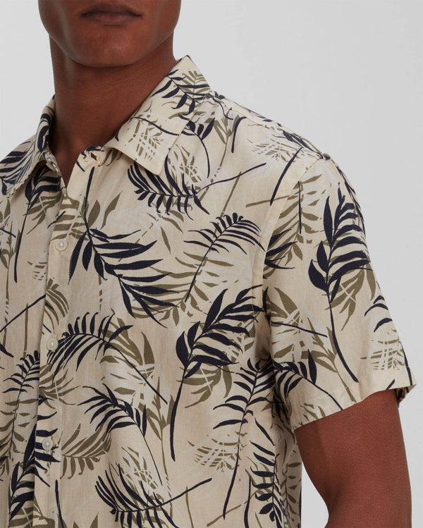 7 For All Mankind Palm Print Camp Shirt Shirts