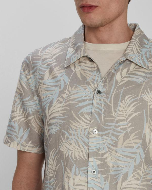 7 For All Mankind Palm Print Camp Shirt Shirts