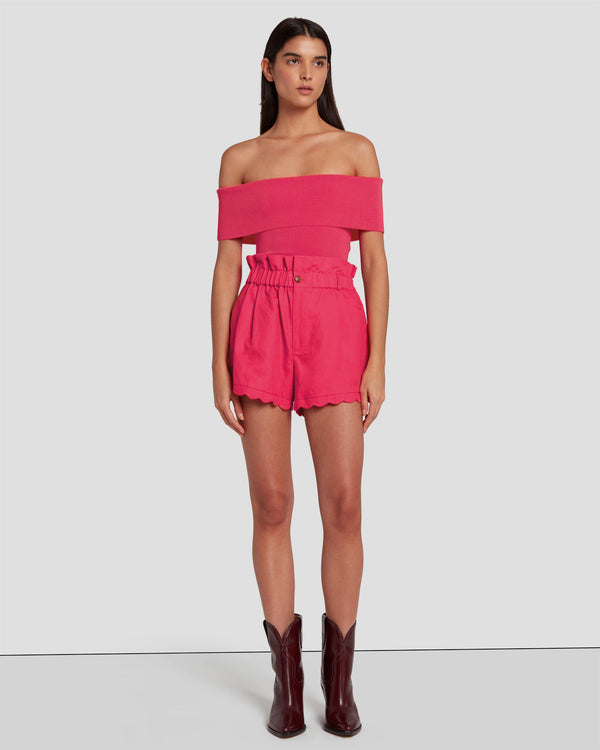 7 for all mankind Paperbag Linen Short Shorts