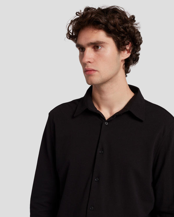 7 For All Mankind Pique Knit Button Down Shirts
