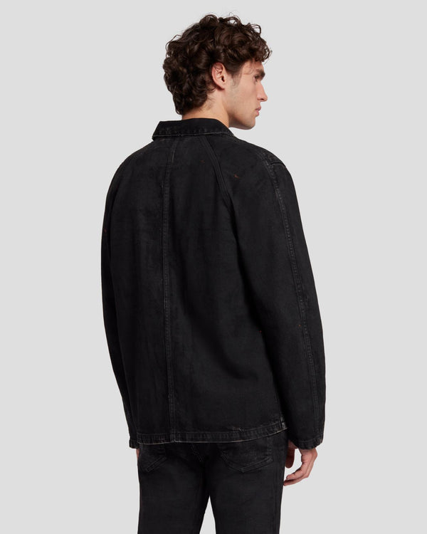 7 For All Mankind Pleated Overshirt Denim Jackets