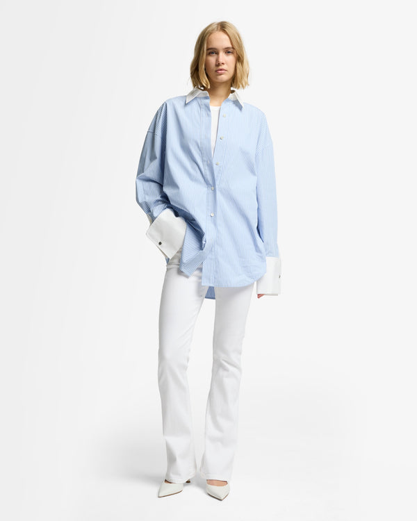 7 For All Mankind Poplin Oversized Shirt Tops