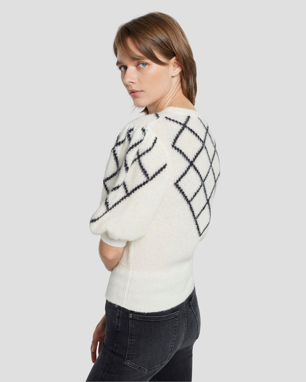 7 For All Mankind Puff Diamond Sweater Sweaters