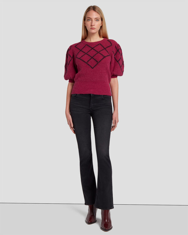 7 For All Mankind Puff Diamond Sweater Sweaters