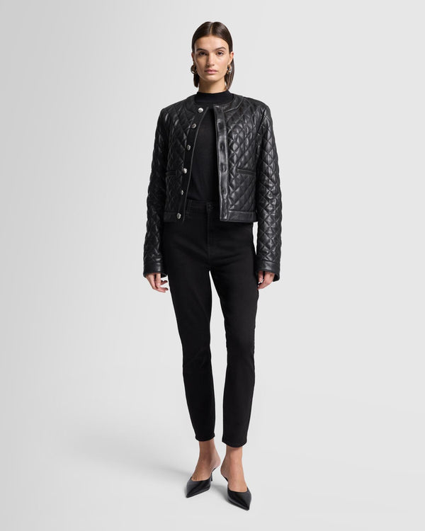 7 For All Mankind Quilted Leather Jacket Outerwear