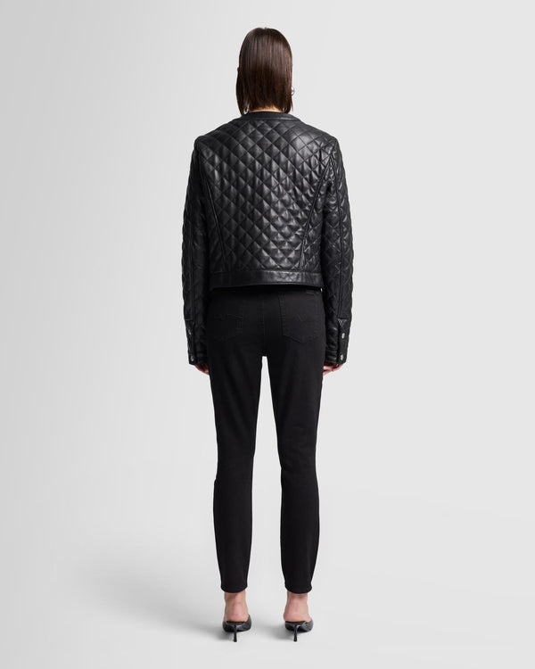 7 For All Mankind Quilted Leather Jacket Outerwear