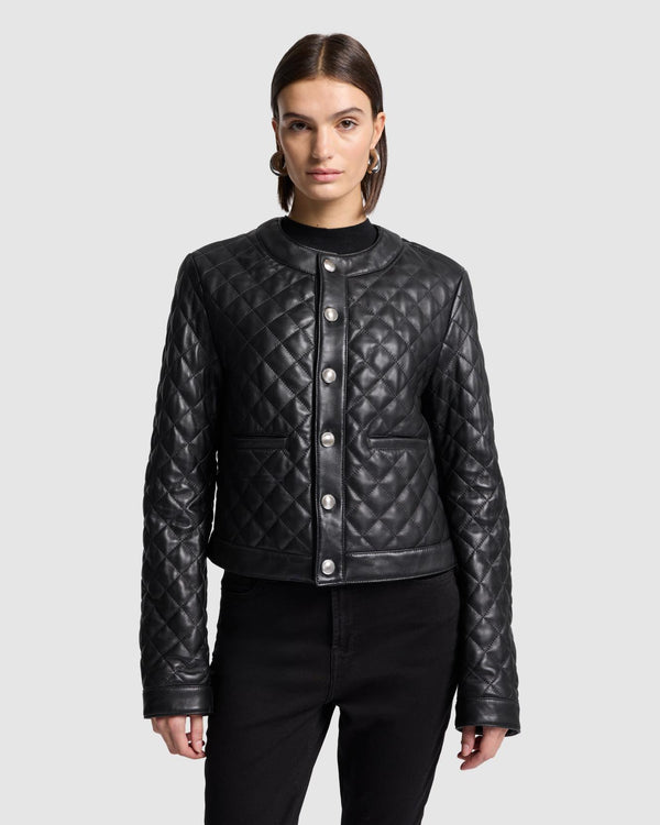 7 for all mankind Quilted Leather Jacket Outerwear