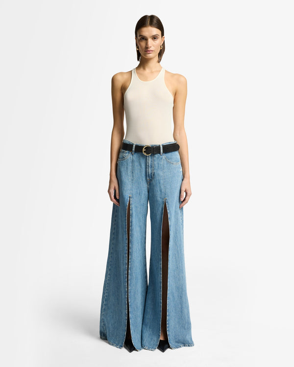 7 For All Mankind Racer Front Tank Tops