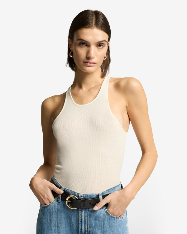 7 For All Mankind Racer Front Tank Tops