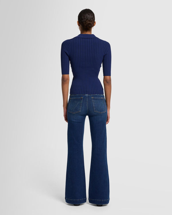 7 For All Mankind Ribbed Henley Sweater Sweaters