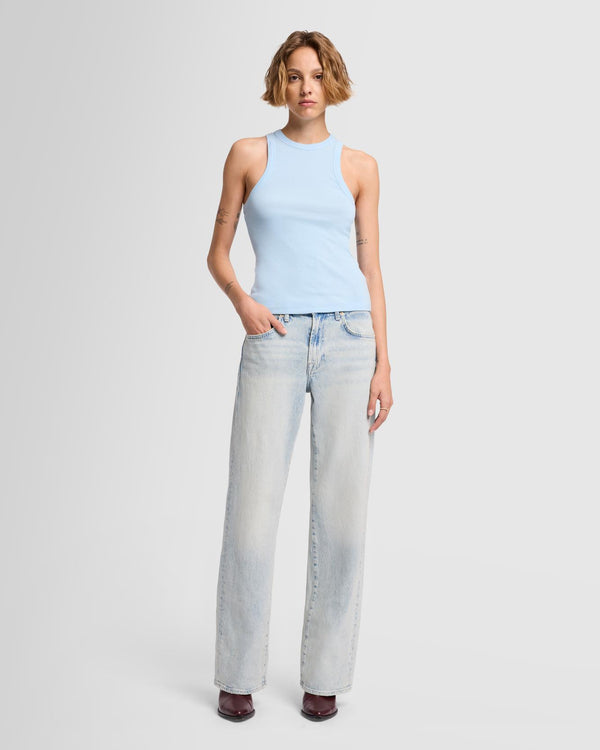 7 For All Mankind Ribbed Racerback Tank Tops