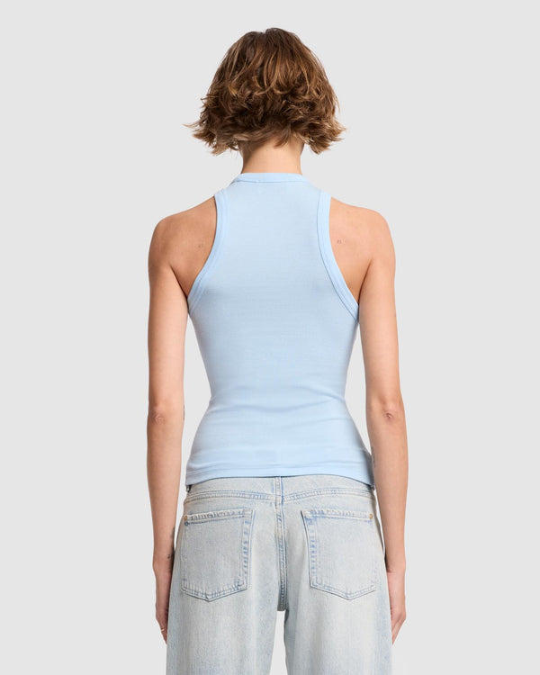 7 For All Mankind Ribbed Racerback Tank Tops