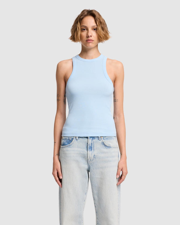 7 for all mankind Ribbed Racerback Tank Tops