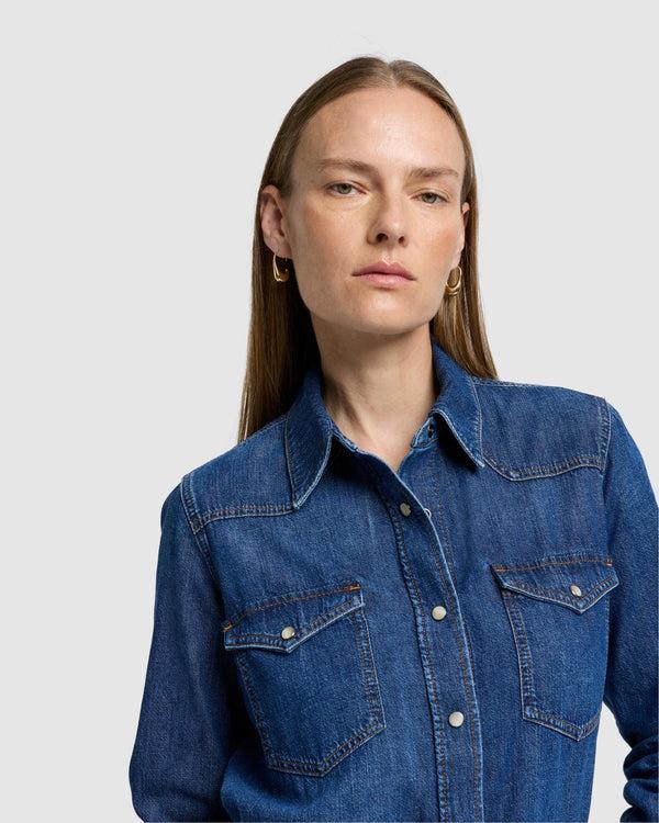 7 For All Mankind Rodeo Button Up Shirt Tops