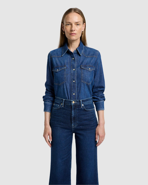 7 for all mankind Rodeo Button Up Shirt Tops