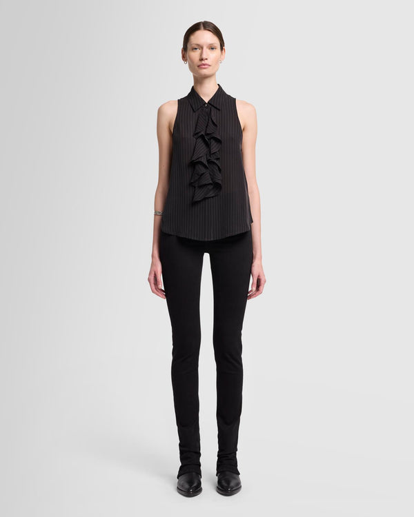 7 For All Mankind Ruffle Bow Halter Top Tops