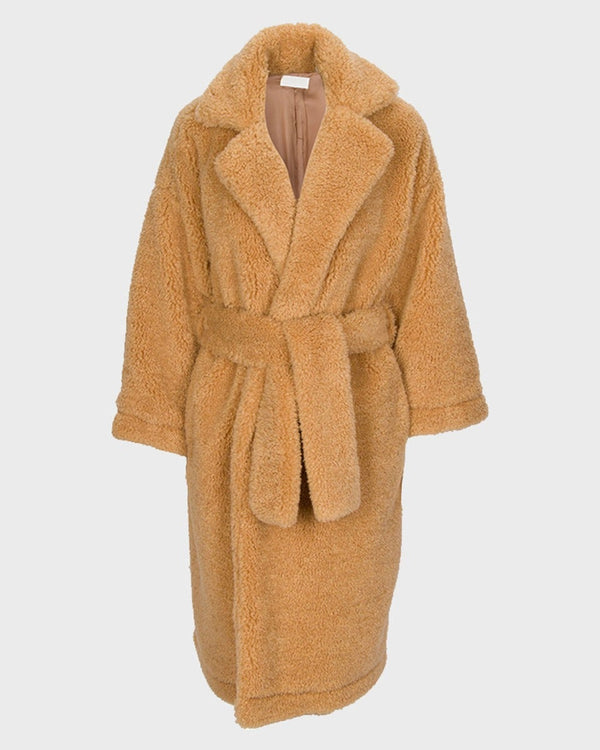 7 For All Mankind Shearling Belted Coat Jackets