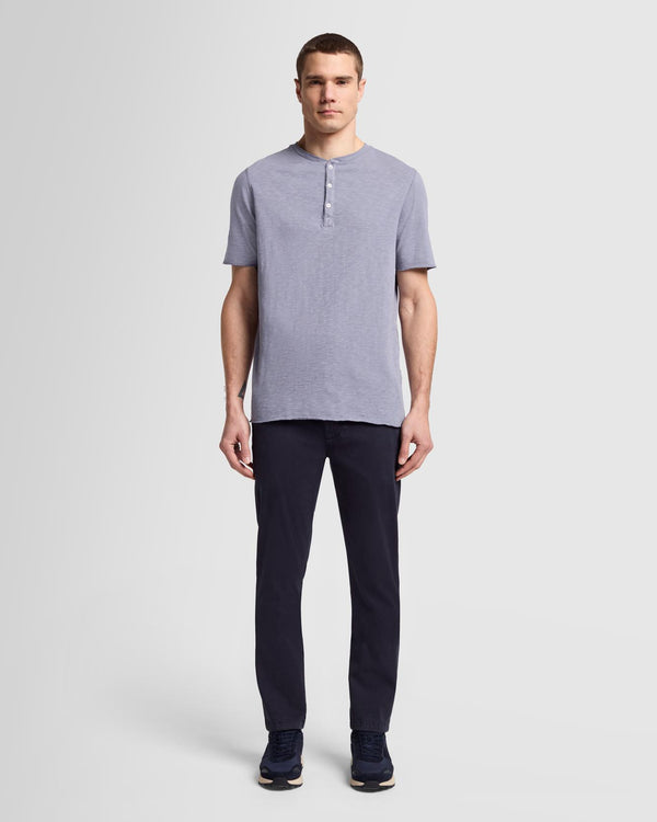 7 For All Mankind Short Sleeve Slub Henley Tees