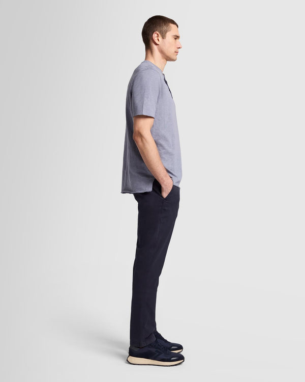 7 For All Mankind Short Sleeve Slub Henley Tees