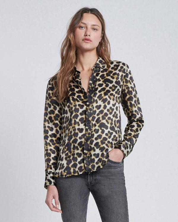 7 for all mankind Silk Button-Up Shirt Tops
