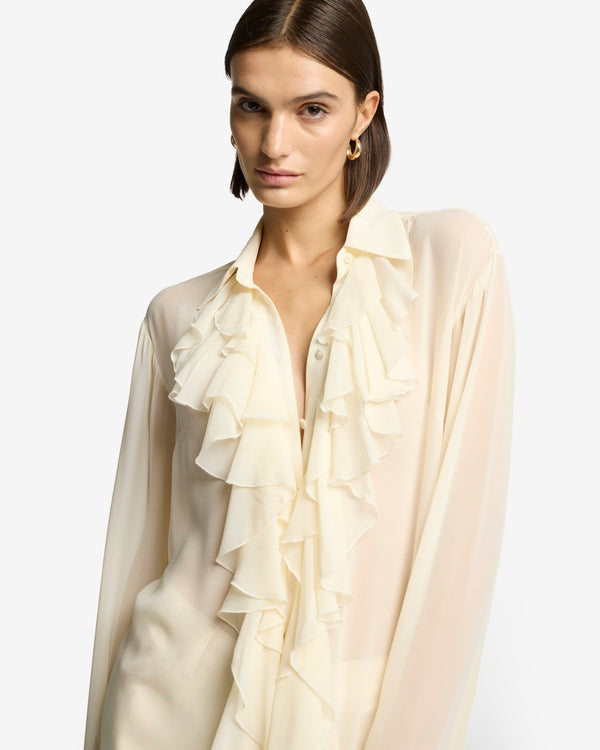 7 For All Mankind Silk Ruffle Dress Dresses