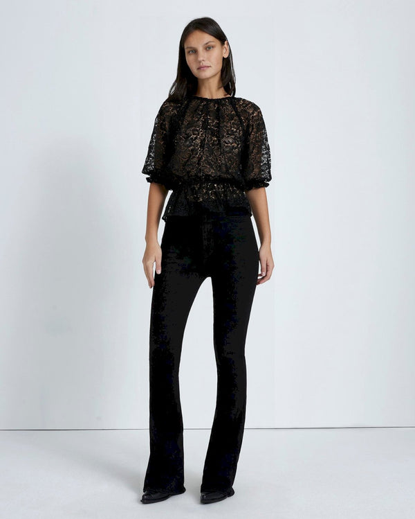 7 For All Mankind Soft Volume Lace Top Tops