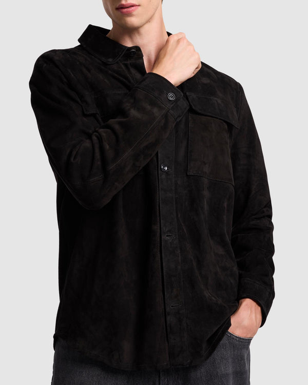 7 For All Mankind Suede Overshirt Jackets