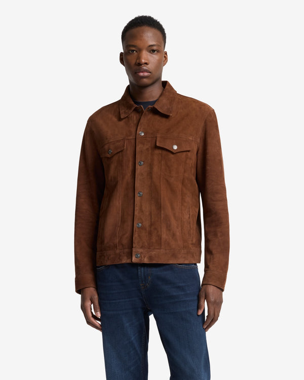7 For All Mankind Suede Trucker Jacket Jackets