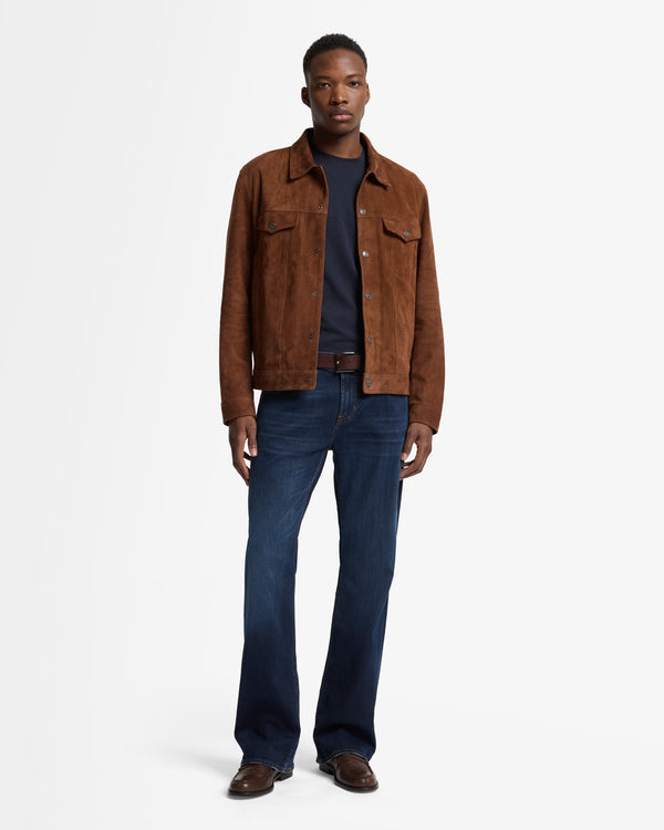 7 For All Mankind Suede Trucker Jacket Jackets