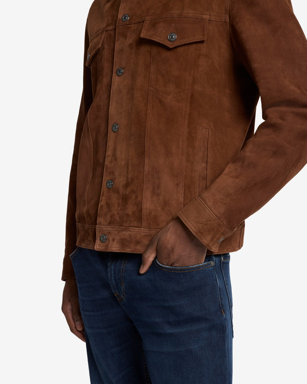 7 For All Mankind Suede Trucker Jacket Jackets