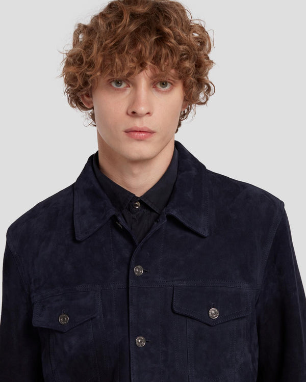 7 For All Mankind Suede Trucker Jackets