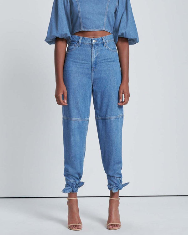 7 For All Mankind Tapered Ankle Tie Jean Jeans