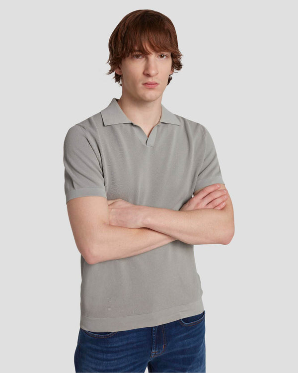 7 For All Mankind Textured Sweater Polo Shirts