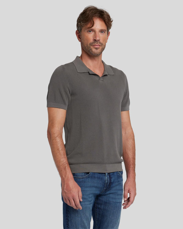 7 For All Mankind Textured Sweater Polo Shirts