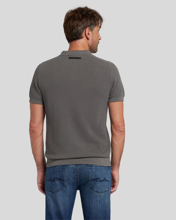 7 For All Mankind Textured Sweater Polo Shirts