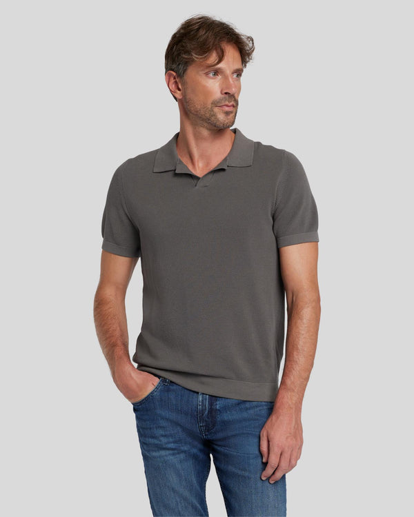 7 for all mankind Textured Sweater Polo Shirts