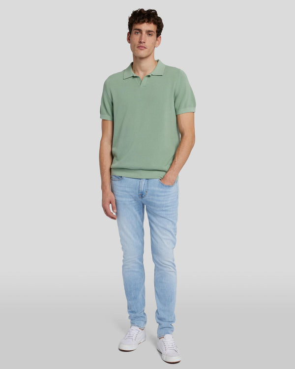 7 For All Mankind Textured Sweater Polo Shirts