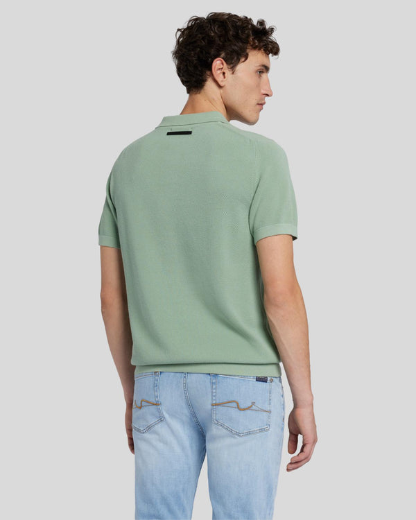 7 For All Mankind Textured Sweater Polo Shirts