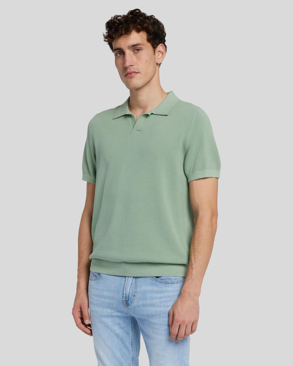 7 for all mankind Textured Sweater Polo Shirts